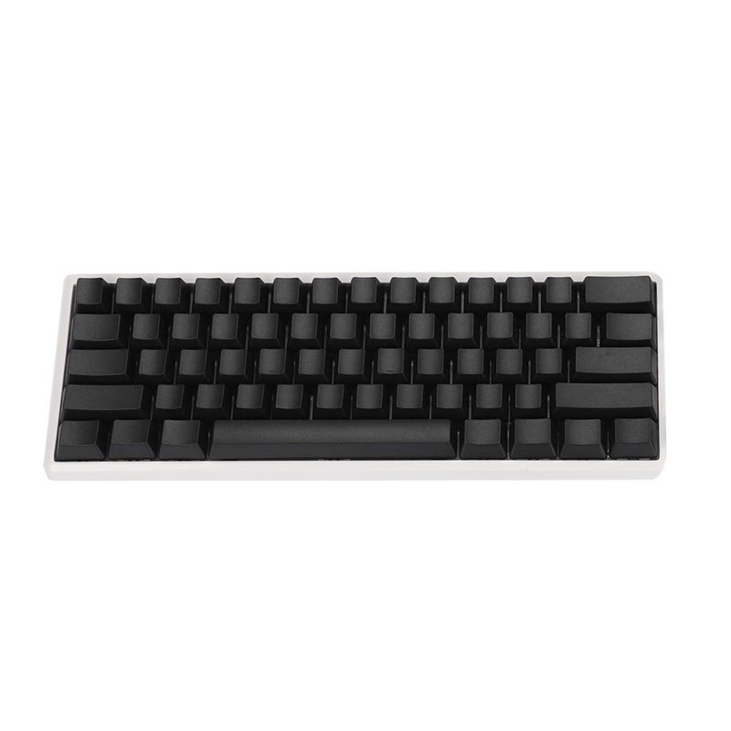 YMDK Blank Thick PBT OEM Profile 61 ANSI Keycaps for MX Switches Mechanical Keyboard (Black)(Only Keycap) - Image 1